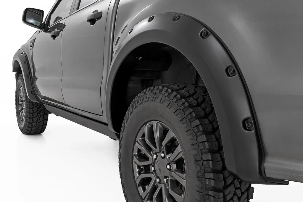 Pocket Fender Flares | G1 Black | 6' Bed | Ford Ranger 2WD/4WD (2019-2023) by Rough Country