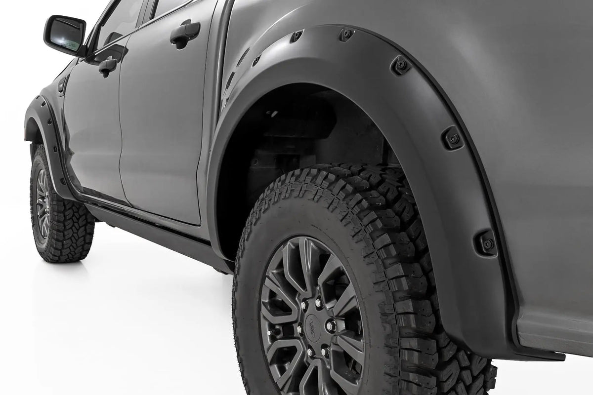 Pocket Fender Flares | G1 Black | 6' Bed | Ford Ranger 2WD/4WD (2019-2023) by Rough Country