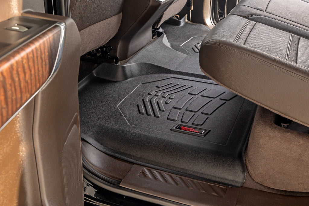 Sure-Fit Floor Mats | FR & RR | FR Over Hump | Crew | Chevy/GMC 1500/2500HD/3500HD (19-26) by Rough Country