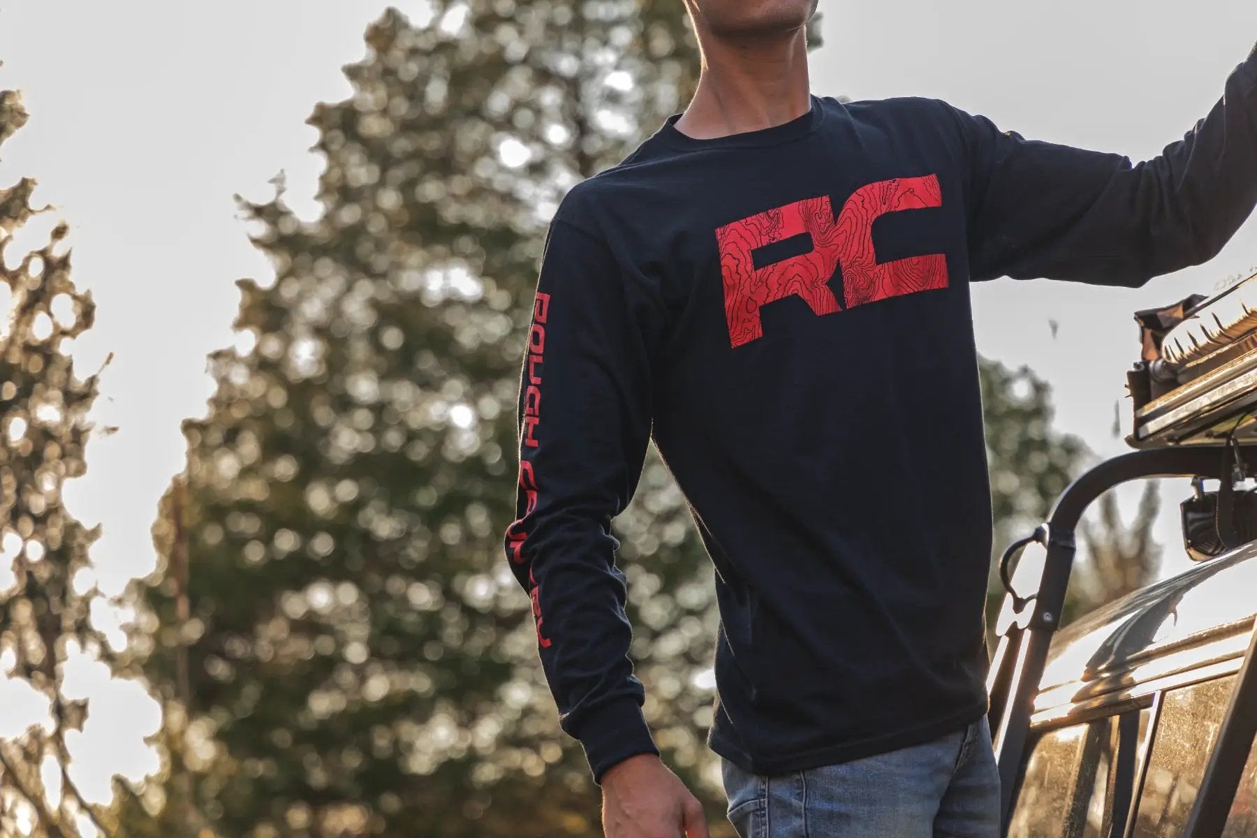 Rough Country Long Sleeve | RC Tread Sleeve | Black| SM by Rough Country