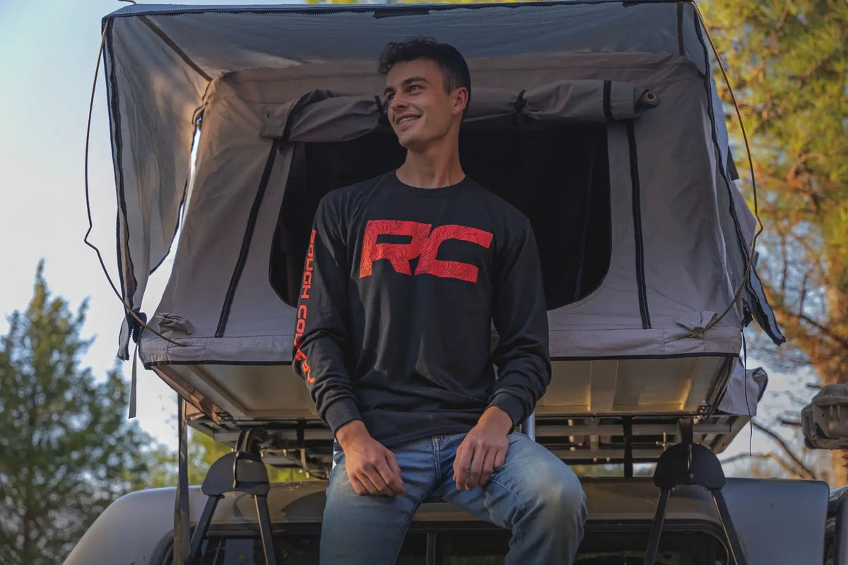 Rough Country Long Sleeve | RC Tread Sleeve | Black| MD by Rough Country