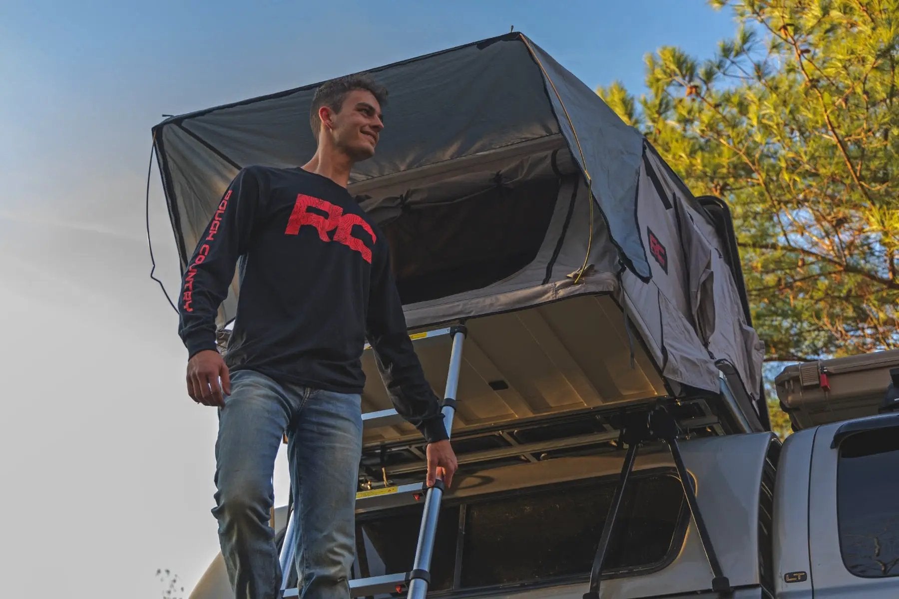 Rough Country Long Sleeve | RC Tread Sleeve | Black| SM by Rough Country