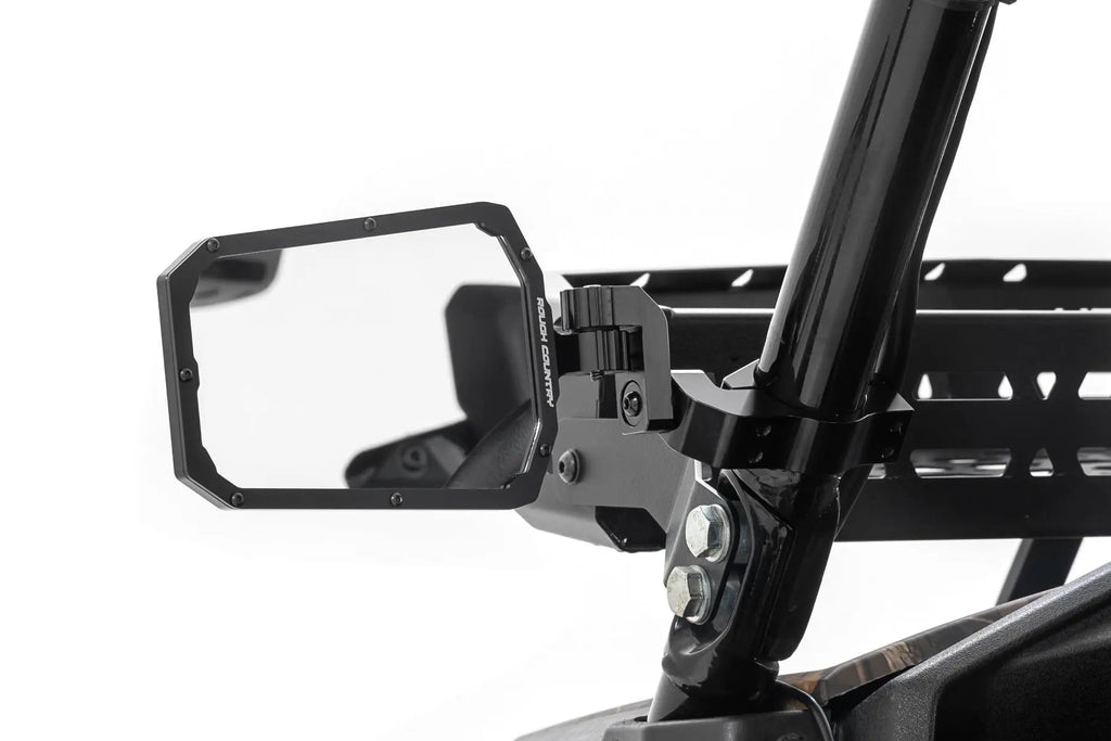 UTV Aluminum Side View Mirrors | Horizontal by Rough Country