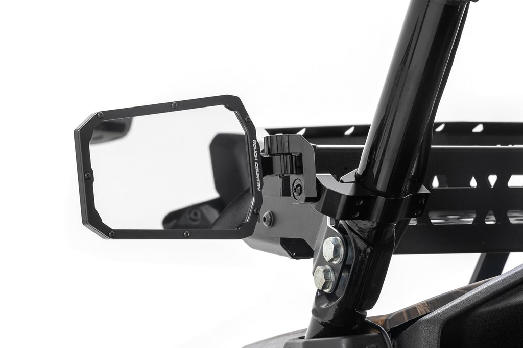 UTV Aluminum Side View Mirrors | Horizontal by Rough Country