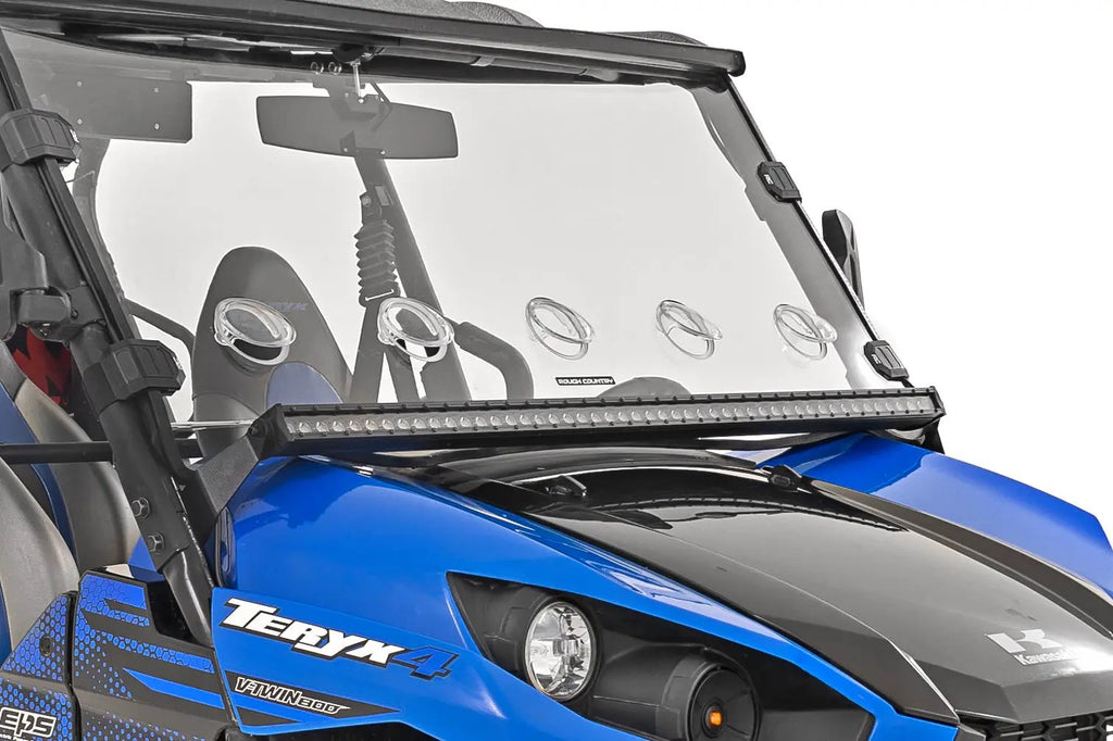 LED Light Kit | Cage Mount | 50" Black Single Row | Kawasaki Teryx 4 1000/Teryx4 800 by Rough Country