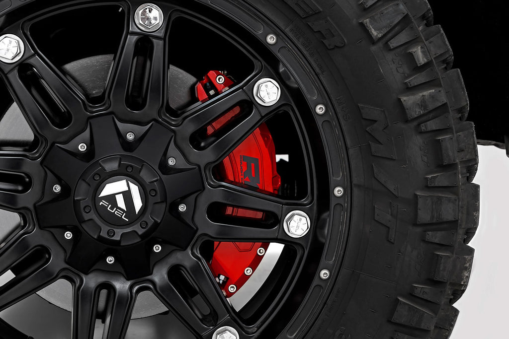Caliper Covers | Front and Rear | Red | Toyota Tundra 2WD/4WD (2022-2026) by Rough Country