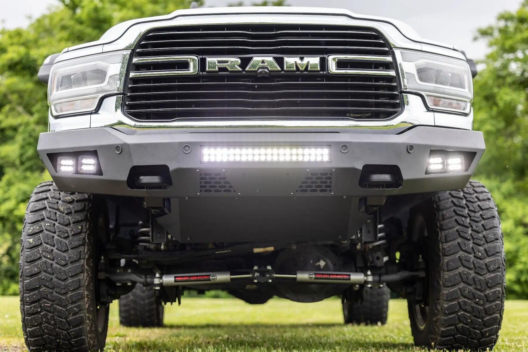 N3 Steering Stabilizer | Dual | 2.5-8 Inch Lift | Ram 2500 (14-26)/3500 (13-26) by Rough Country