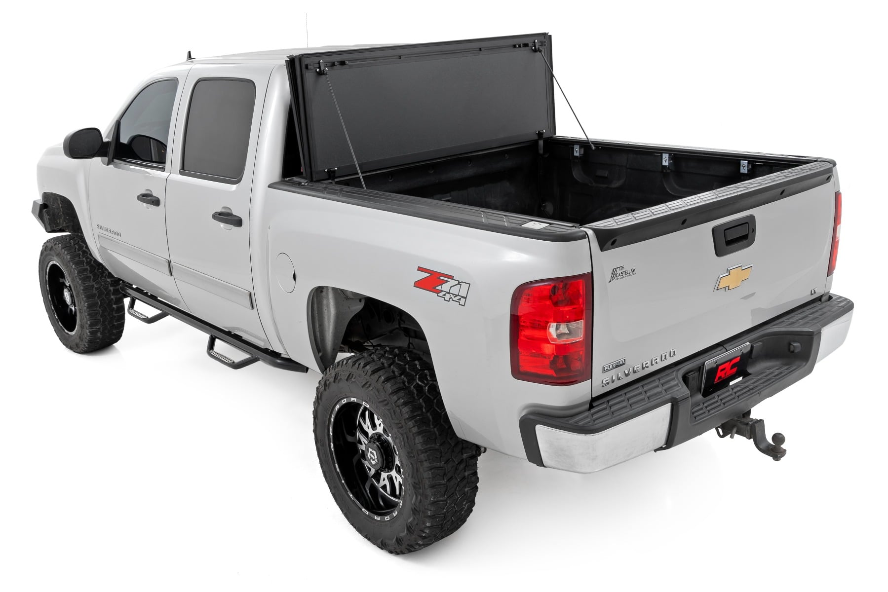 Hard Tri-Fold Flip Up Bed Cover | 5'9" Bed | Chevy/GMC 1500 (07-13) by Rough Country