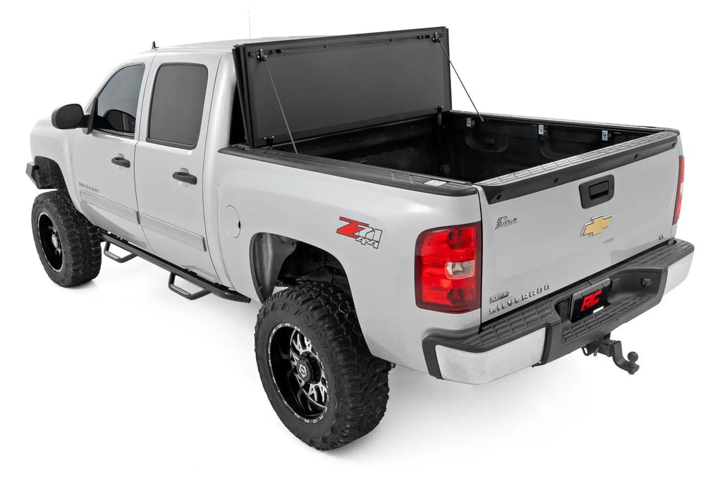Hard Tri-Fold Flip Up Bed Cover | 5'9" Bed | Chevy/GMC 1500 (07-13) by Rough Country