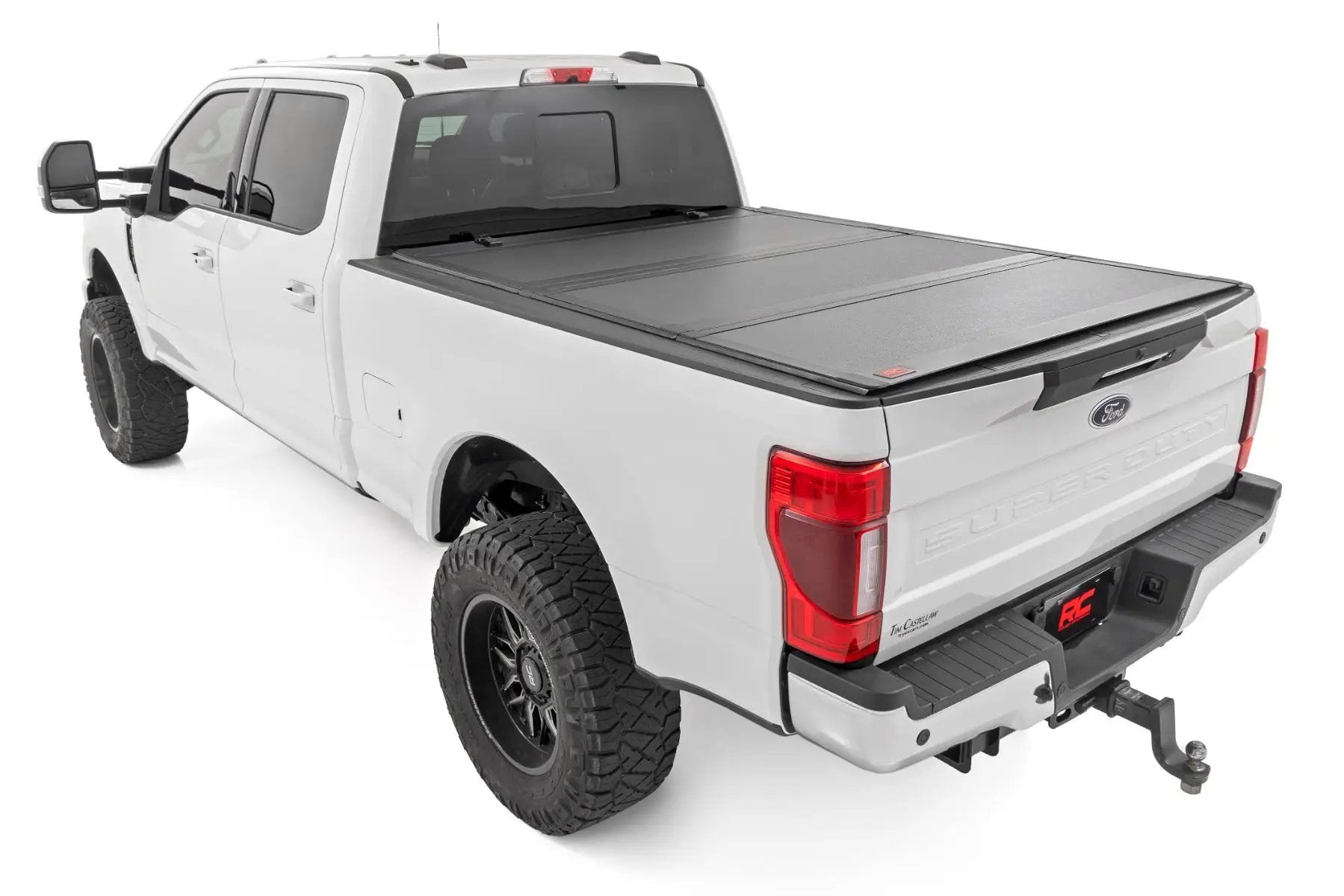 Hard Tri-Fold Flip Up Bed Cover | 6'10" Bed | Ford F-250/F-350 Super Duty (17-26) by Rough Country