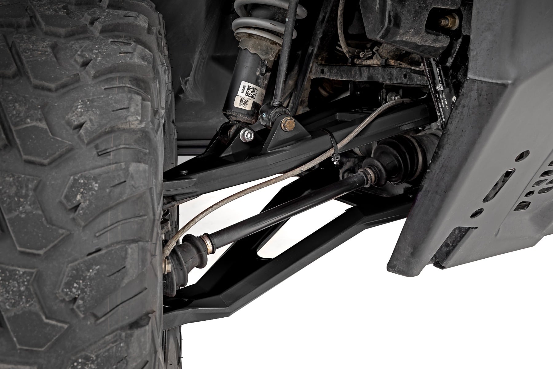 Black Forged Alum High Clearance 2" Fwd Offset Control Arms w/Ball Joints | Polaris Ranger 1000XP by Rough Country