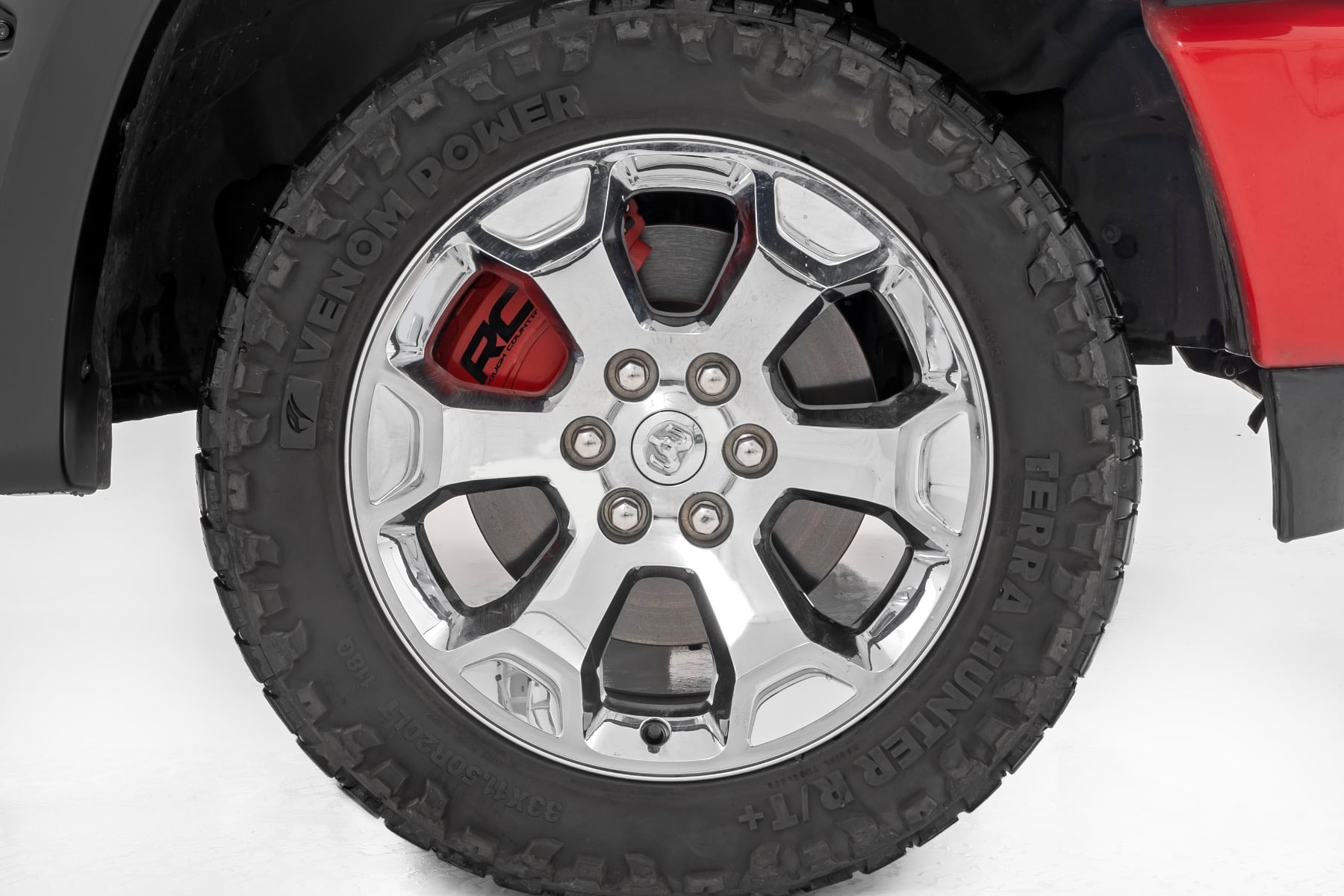 Caliper Covers | Front and Rear | Red | Ram 1500 2WD/4WD (2019-2026) by Rough Country