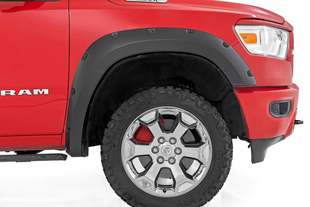 Pocket Fender Flares | PX8 Black Crystal | Ram 1500 2WD/4WD (2019-2024) by Rough Country