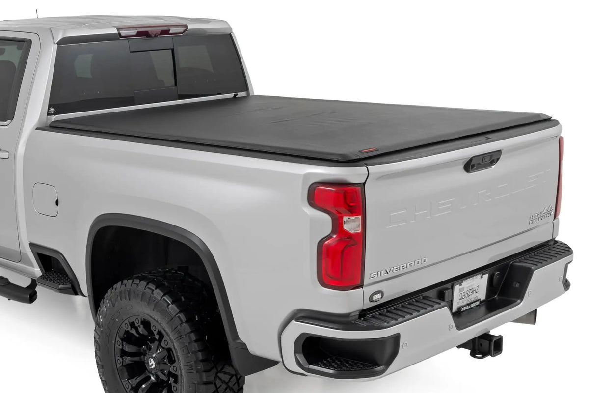 Soft Roll Up Bed Cover | 6'9" Bed | Chevy/GMC 2500HD/3500HD (20-26) by Rough Country