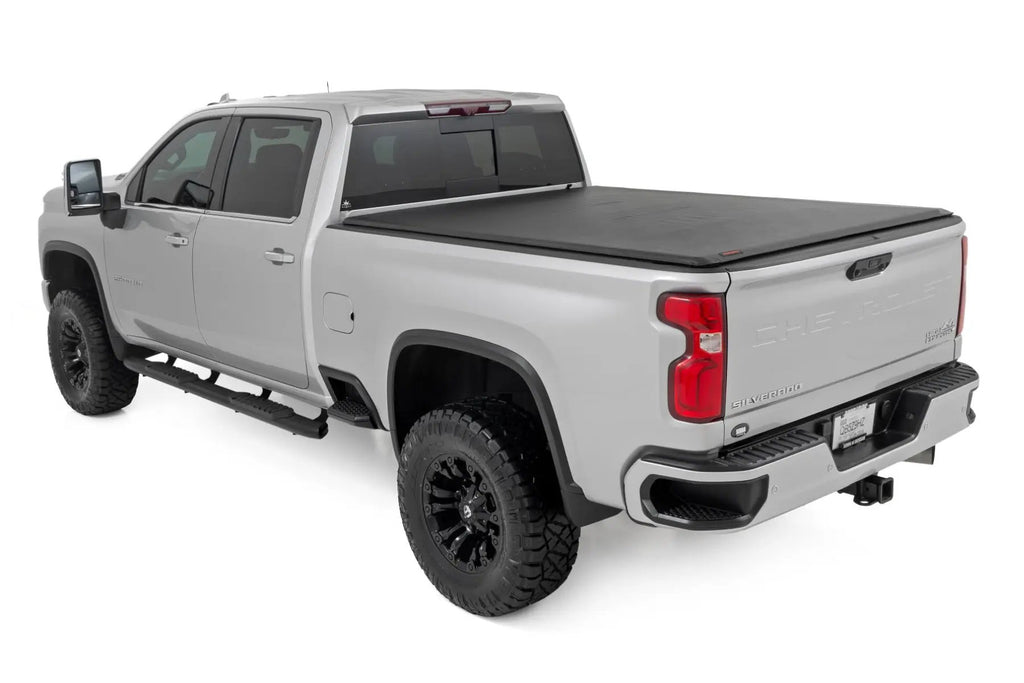 Soft Roll Up Bed Cover | 6'9" Bed | Chevy/GMC 2500HD/3500HD (20-26) by Rough Country