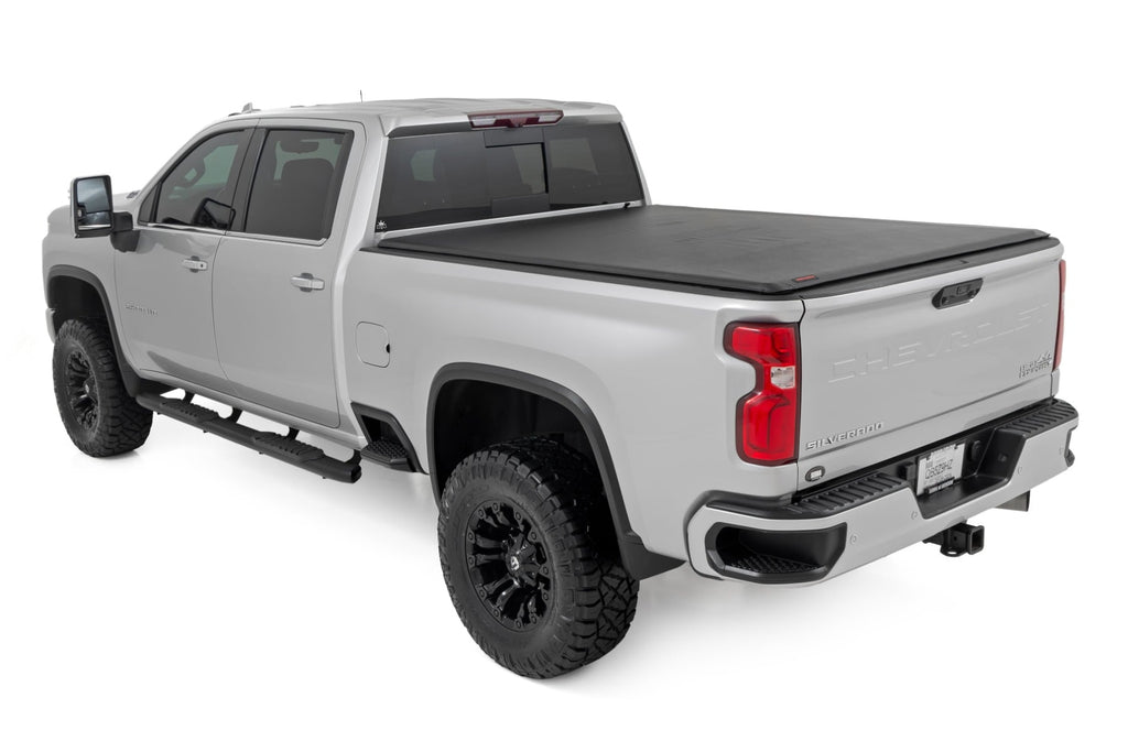 Soft Roll Up Bed Cover | 6'9" Bed | Chevy/GMC 2500HD/3500HD (20-26) by Rough Country