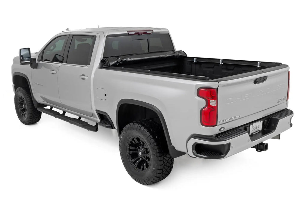 Soft Roll Up Bed Cover | 6'9" Bed | Chevy/GMC 2500HD/3500HD (20-26) by Rough Country
