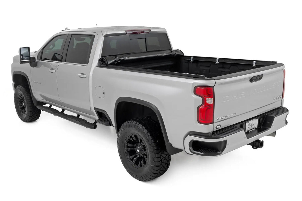 Soft Roll Up Bed Cover | 6'9" Bed | Chevy/GMC 2500HD/3500HD (20-26) by Rough Country