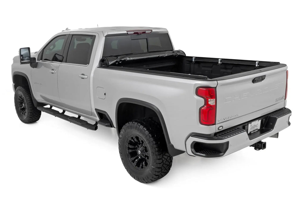 Soft Roll Up Bed Cover | 6'9" Bed | Chevy/GMC 2500HD/3500HD (20-26) by Rough Country