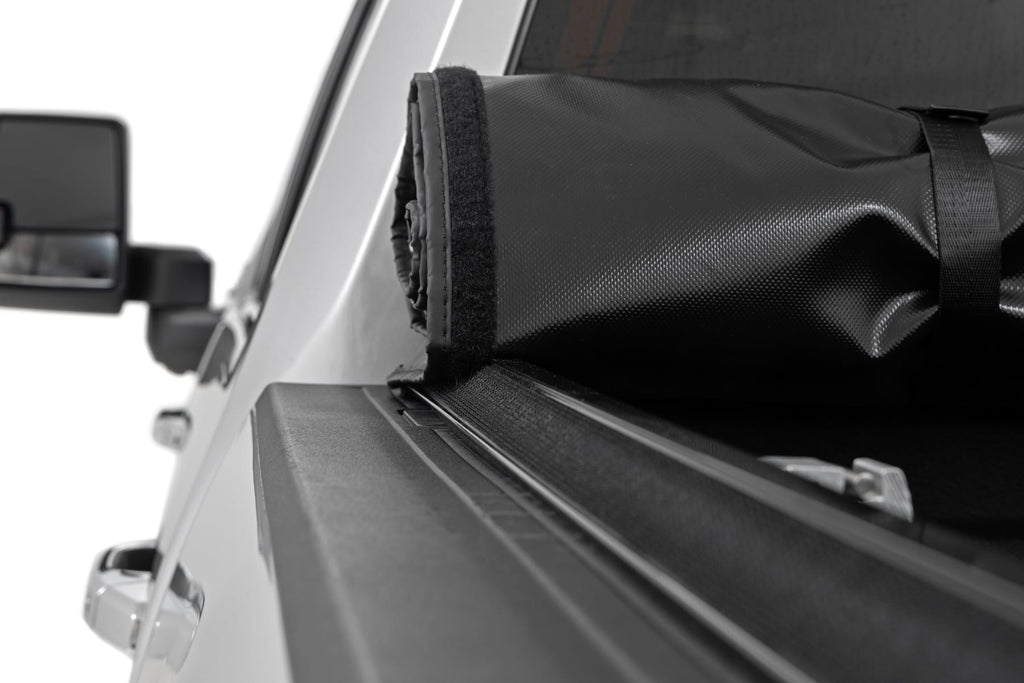 Soft Roll Up Bed Cover | 6'9" Bed | Chevy/GMC 2500HD/3500HD (20-26) by Rough Country