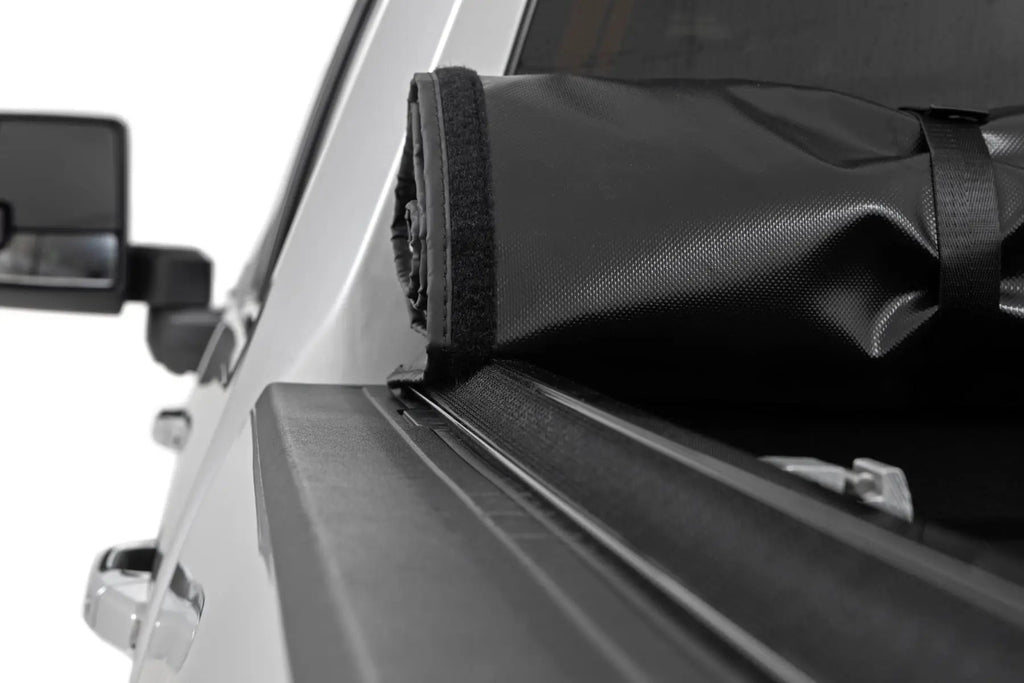 Soft Roll Up Bed Cover | 6'9" Bed | Chevy/GMC 2500HD/3500HD (20-26) by Rough Country