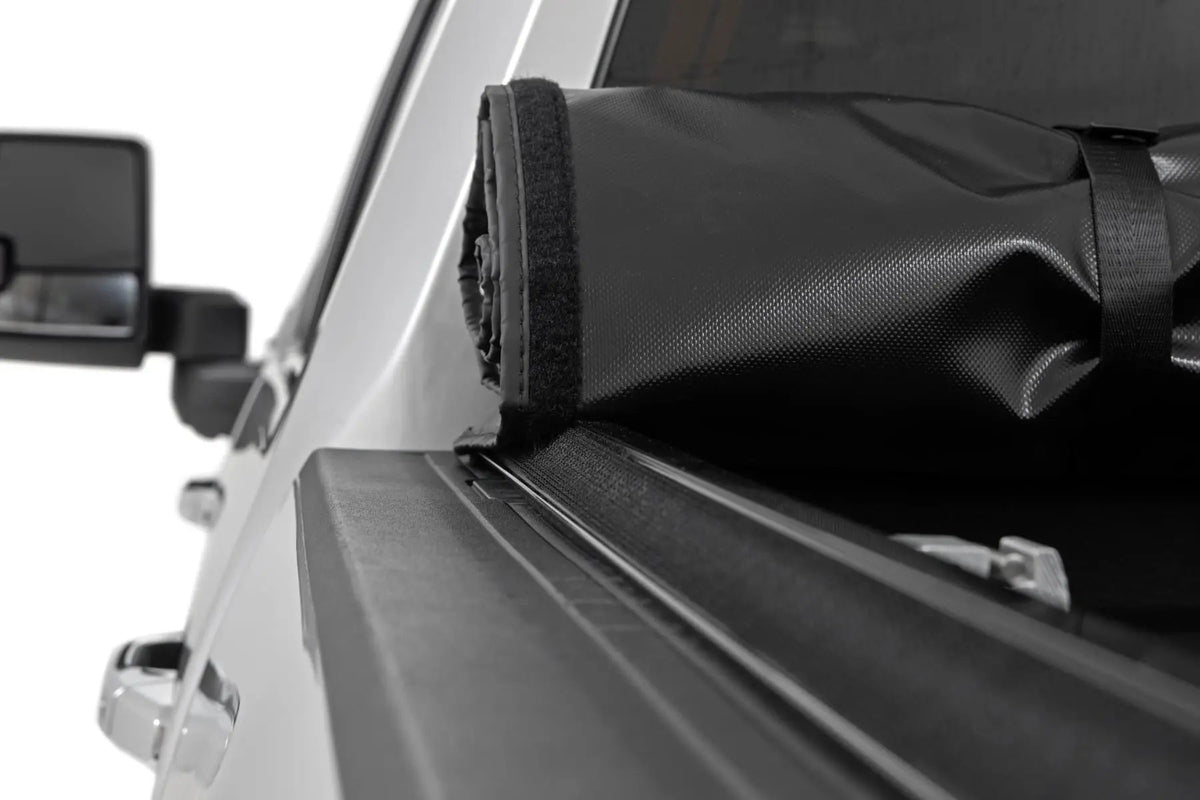 Soft Roll Up Bed Cover | 6'9" Bed | Chevy/GMC 2500HD/3500HD (20-26) by Rough Country