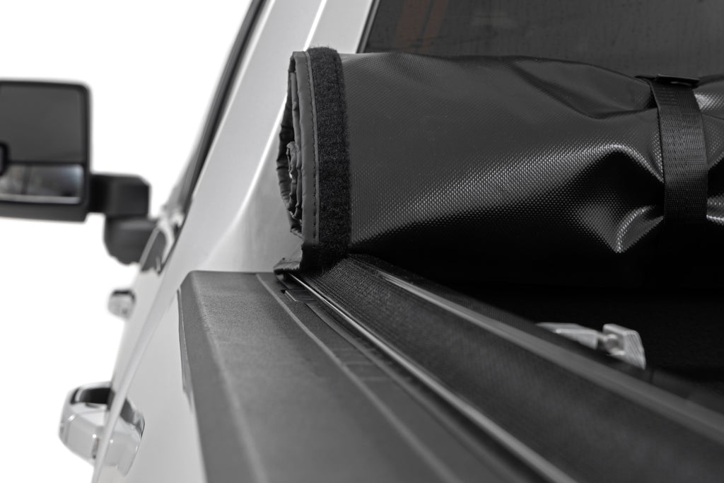 Soft Roll Up Bed Cover | 6'9" Bed | Chevy/GMC 2500HD/3500HD (20-26) by Rough Country