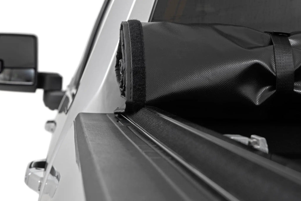 Soft Roll Up Bed Cover | 6'9" Bed | Chevy/GMC 2500HD/3500HD (20-26) by Rough Country