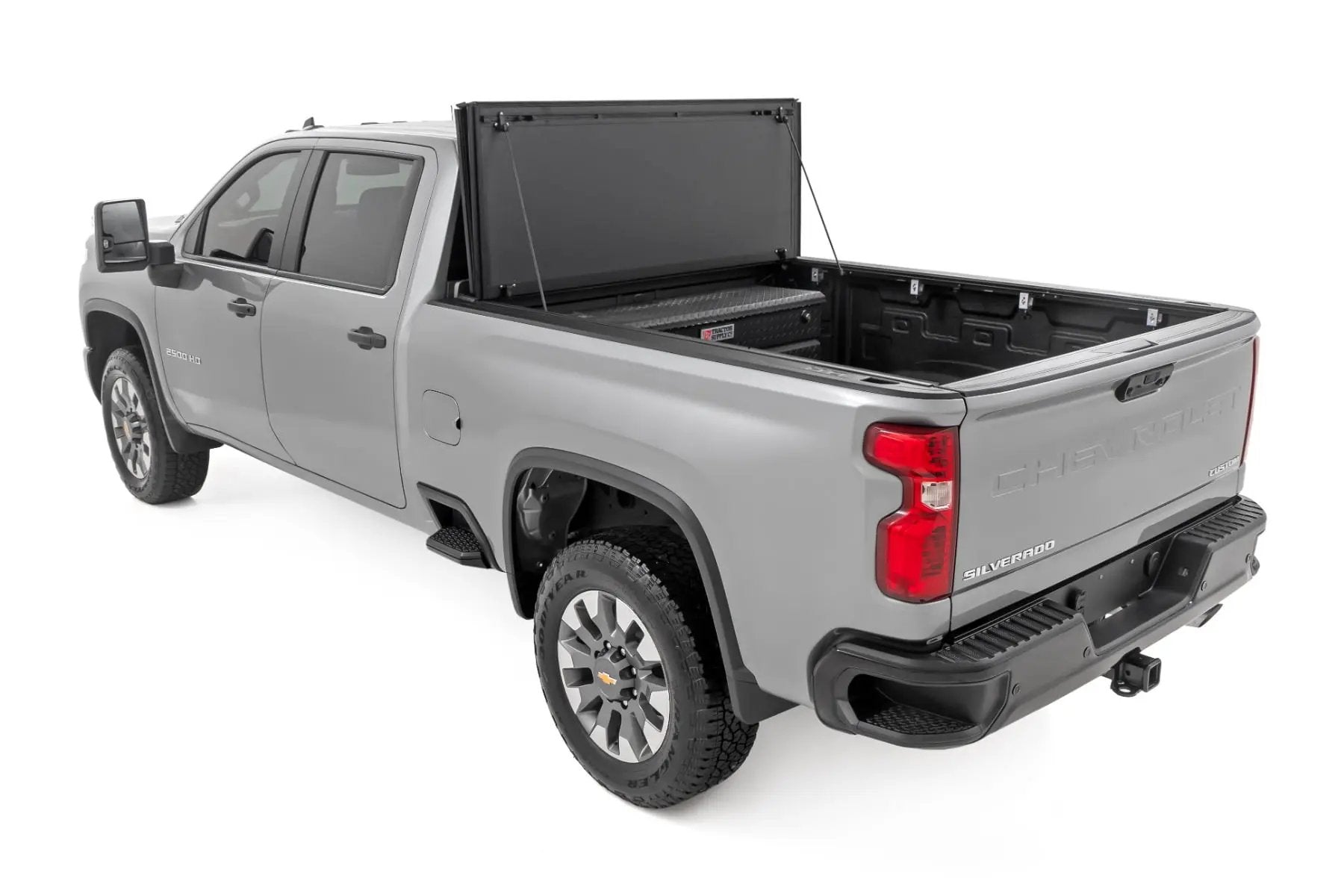 Hard Tri-Fold Flip Up Bed Cover | 6'9" Bed | Chevy/GMC Silverado/Sierra 2500HD/3500HD (20-26) by Rough Country