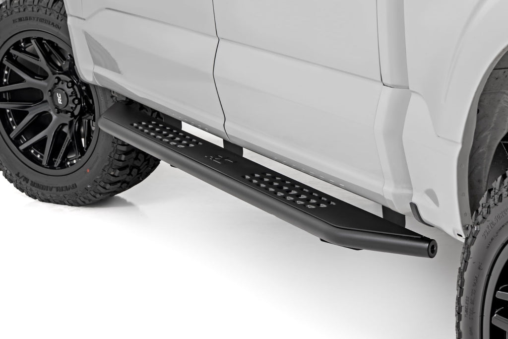 OV2 Running Boards | Side Step Bars | Crew Cab | Ford F-150/Lightning/F-250/F-350 (15-26) by Rough Country