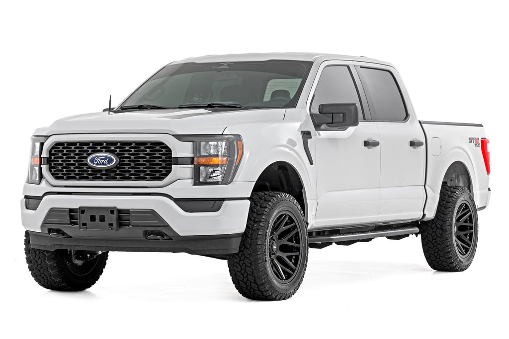 OV2 Running Boards | Side Step Bars | Crew Cab | Ford F-150/Lightning/F-250/F-350 (15-26) by Rough Country