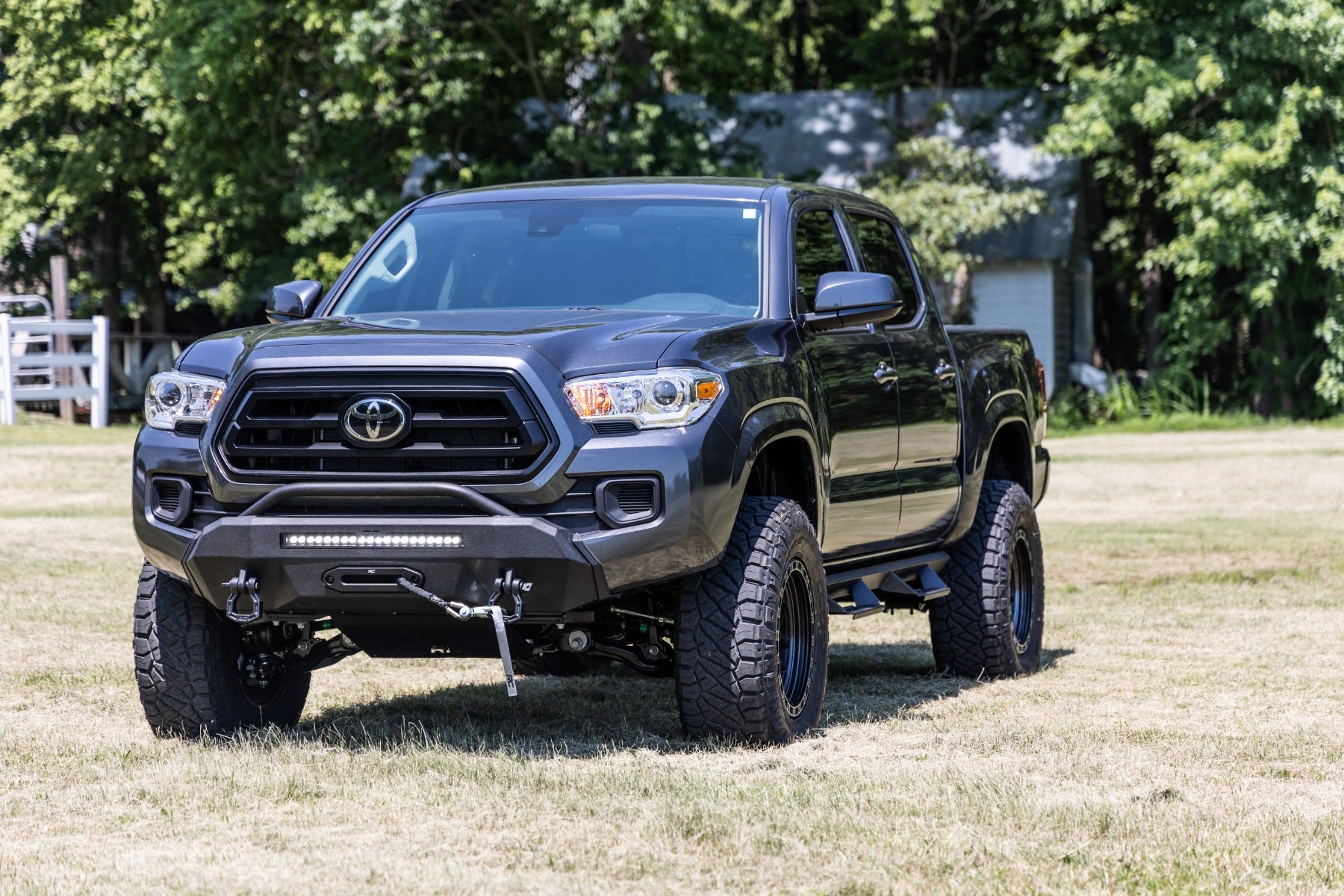 Front Bumper | Hybrid | 20" Blk DRL LED | Toyota Tacoma 2WD/4WD (2016-2023) by Rough Country