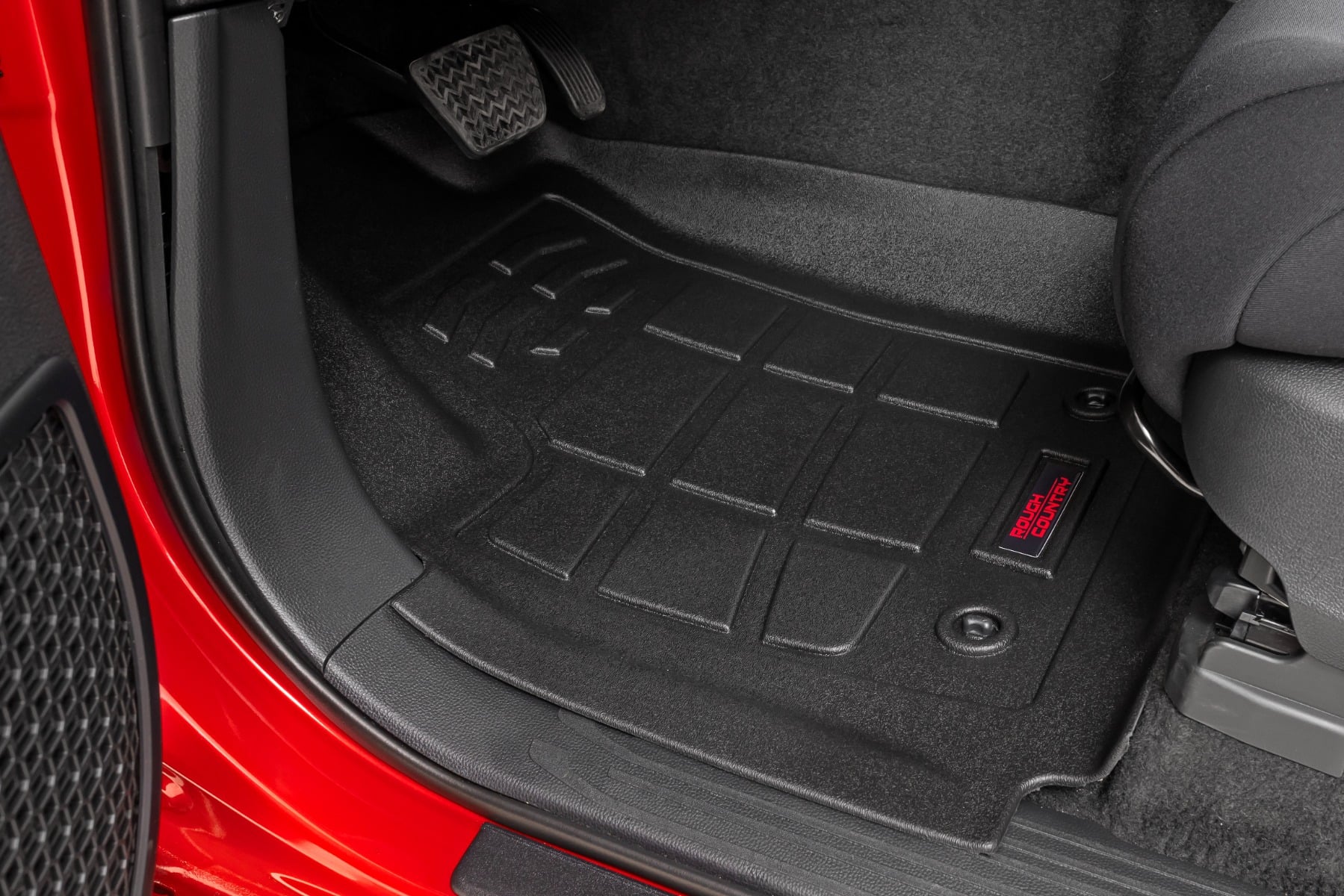 Sure-Fit Floor Mats | Front & Rear | Double Cab | Toyota Tacoma (24-26) by Rough Country