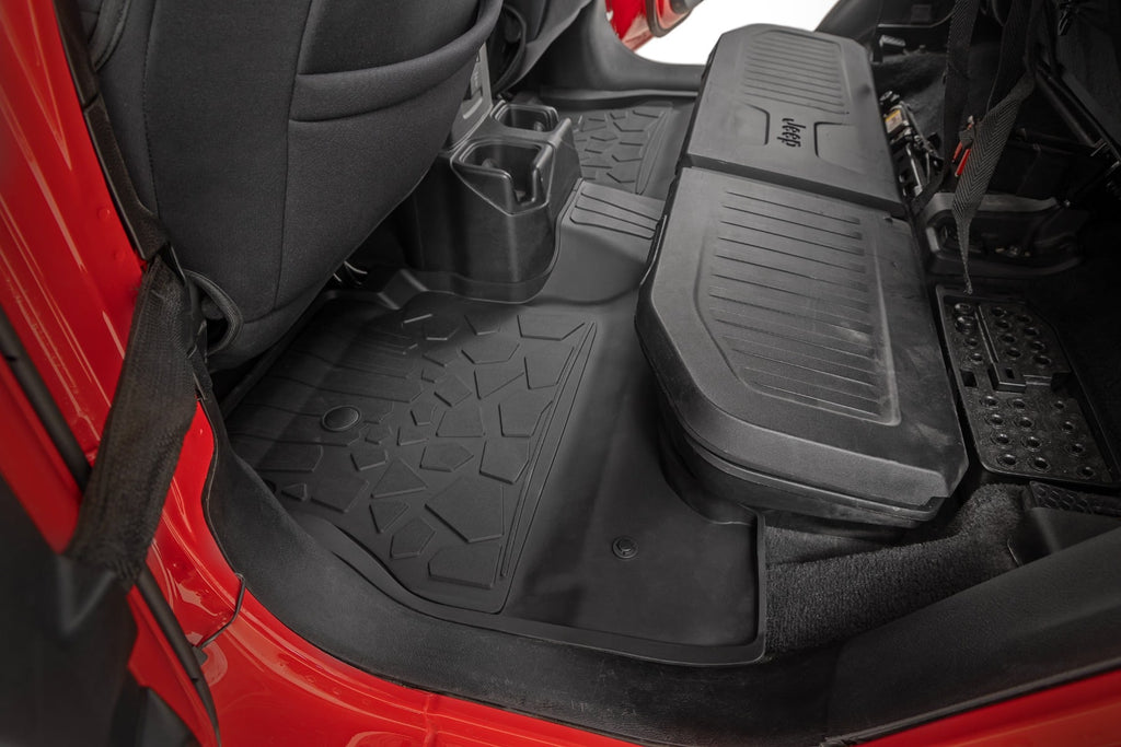 Flex-Fit Floor Mats | FR & RR | RR Lockable | Jeep Gladiator JT 4WD (20-26) by Rough Country