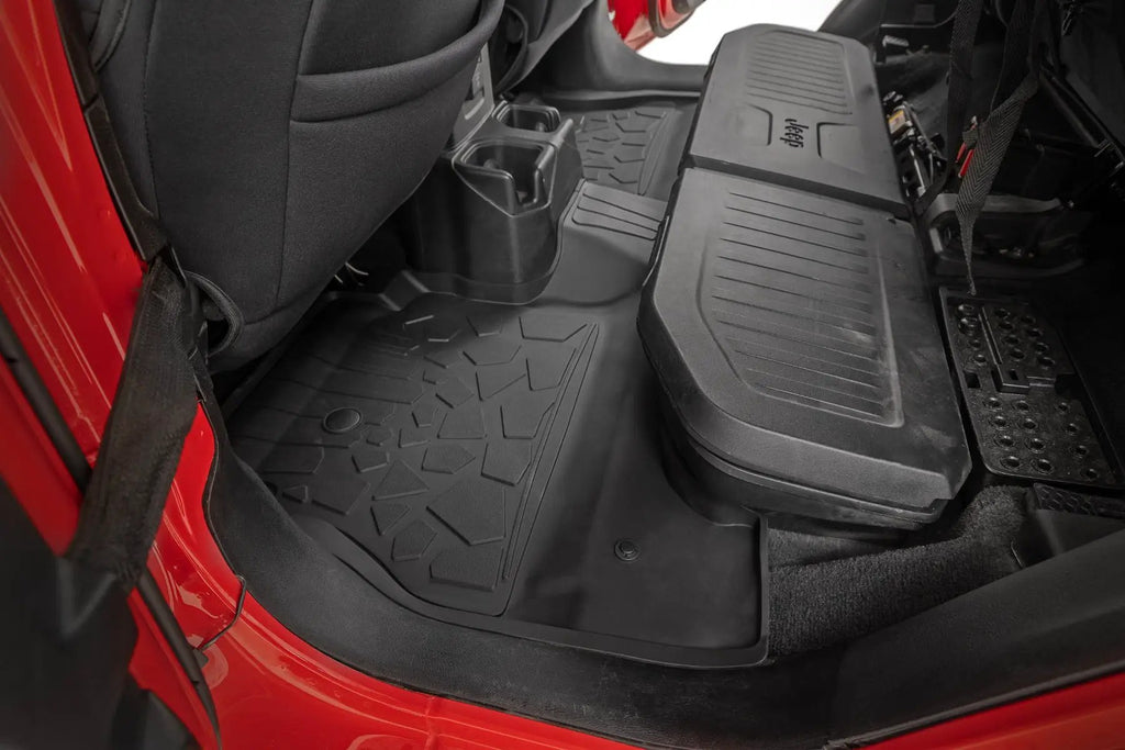Flex-Fit Floor Mats | FR & RR | RR Lockable | Jeep Gladiator JT 4WD (20-26) by Rough Country