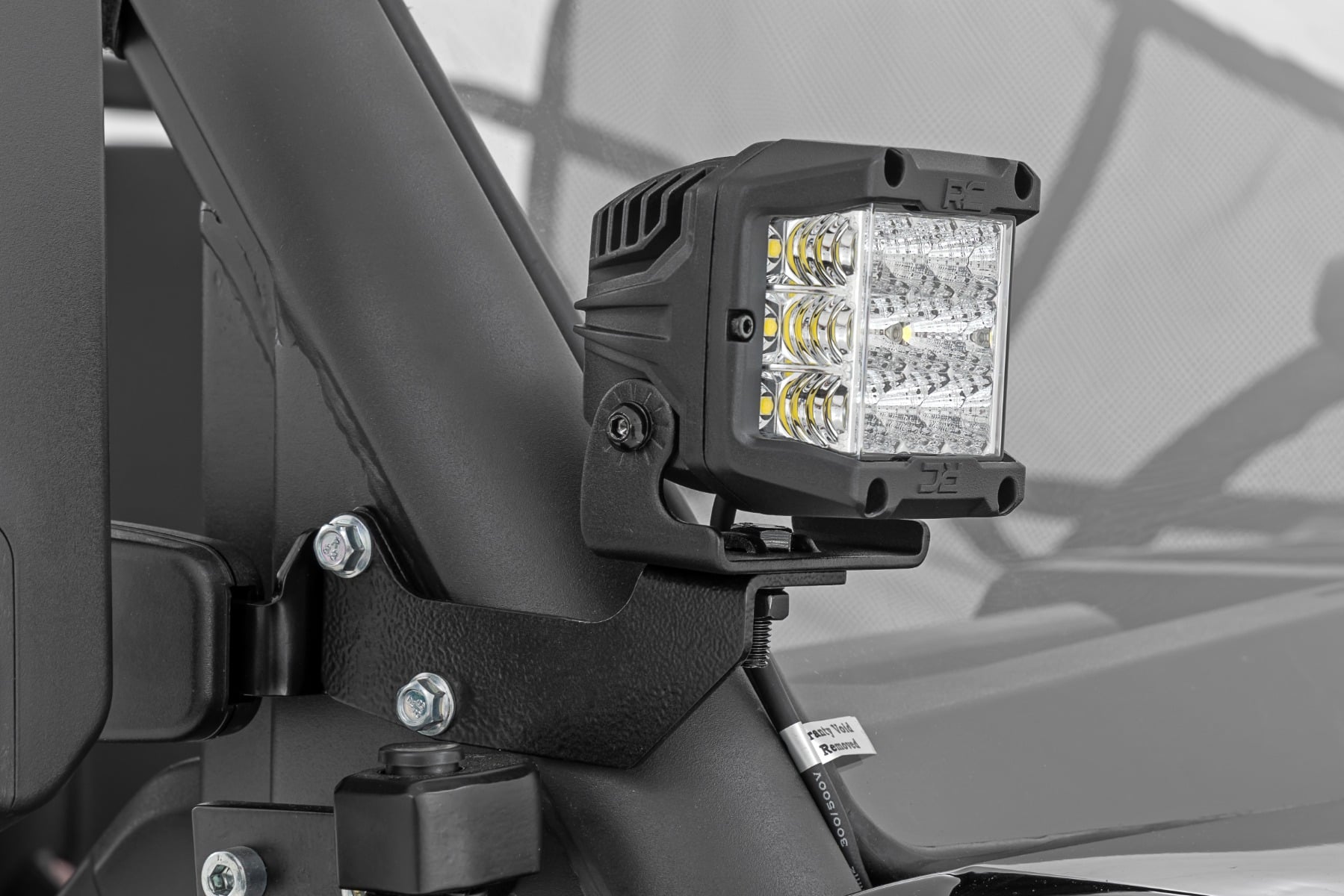 LED Light Kit | Cage Mount | 2" Black Pair | CFMOTO UFORCE 1000 by Rough Country