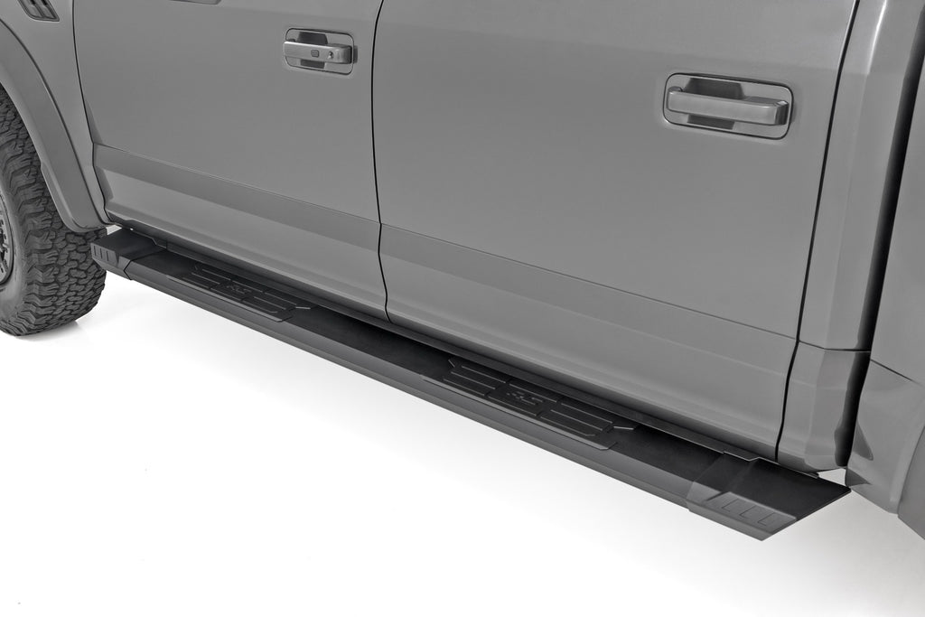 HD2 Aluminum Running Boards | Crew Cab | Ford F-150/Lightning/F-250/F-350/Raptor (15-26) by Rough Country