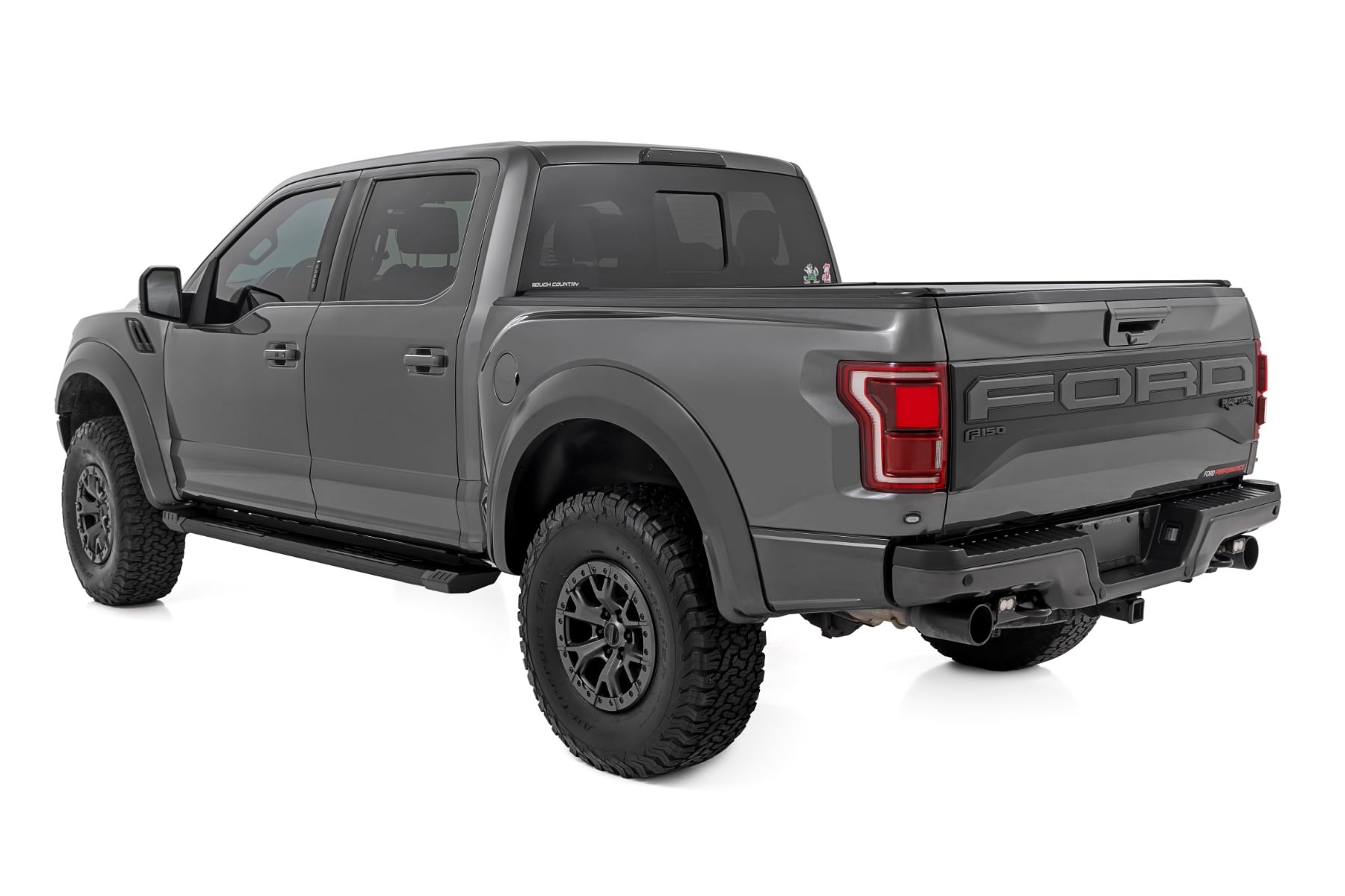 HD2 Aluminum Running Boards | Crew Cab | Ford F-150/Lightning/F-250/F-350/Raptor (15-26) by Rough Country