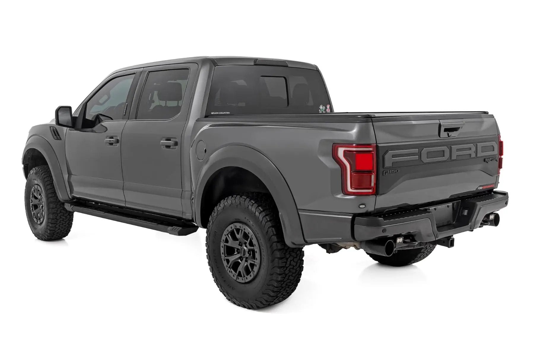 HD2 Aluminum Running Boards | Crew Cab | Ford F-150/Lightning/F-250/F-350/Raptor (15-26) by Rough Country
