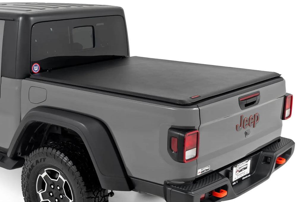 Soft Roll Up Bed Cover | 5 Bed | Jeep Gladiator JT 4WD (2020-2026) by Rough Country