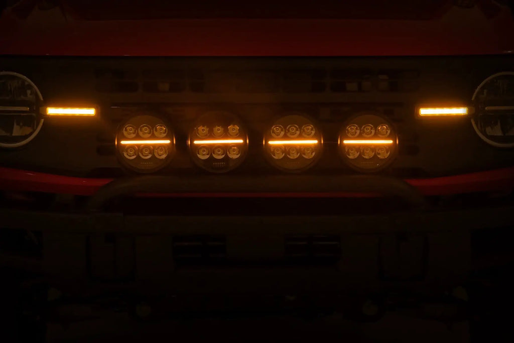 Light Bar Mount | 6.5 Inch Round LED (Quad) | OE Modular Steel | Ford Bronco (21-26) by Rough Country