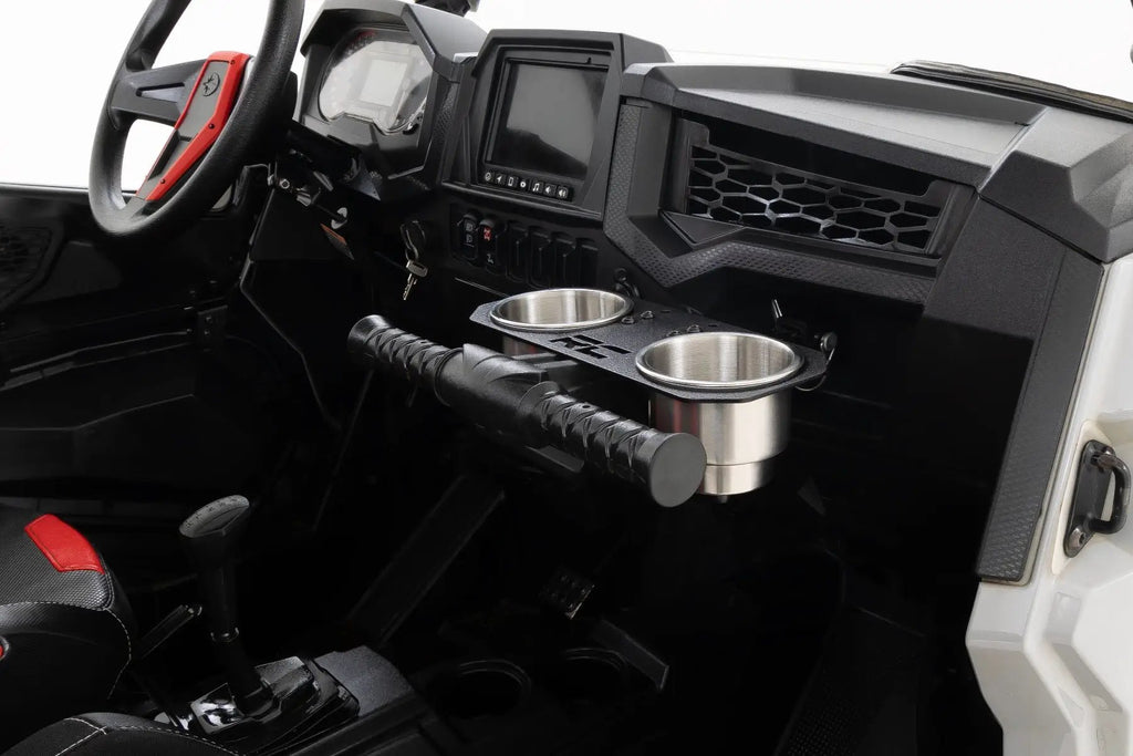 Passenger Grip Handle Dual Cup Holder | Polaris RZR 4 900/RZR S 1000 by Rough Country
