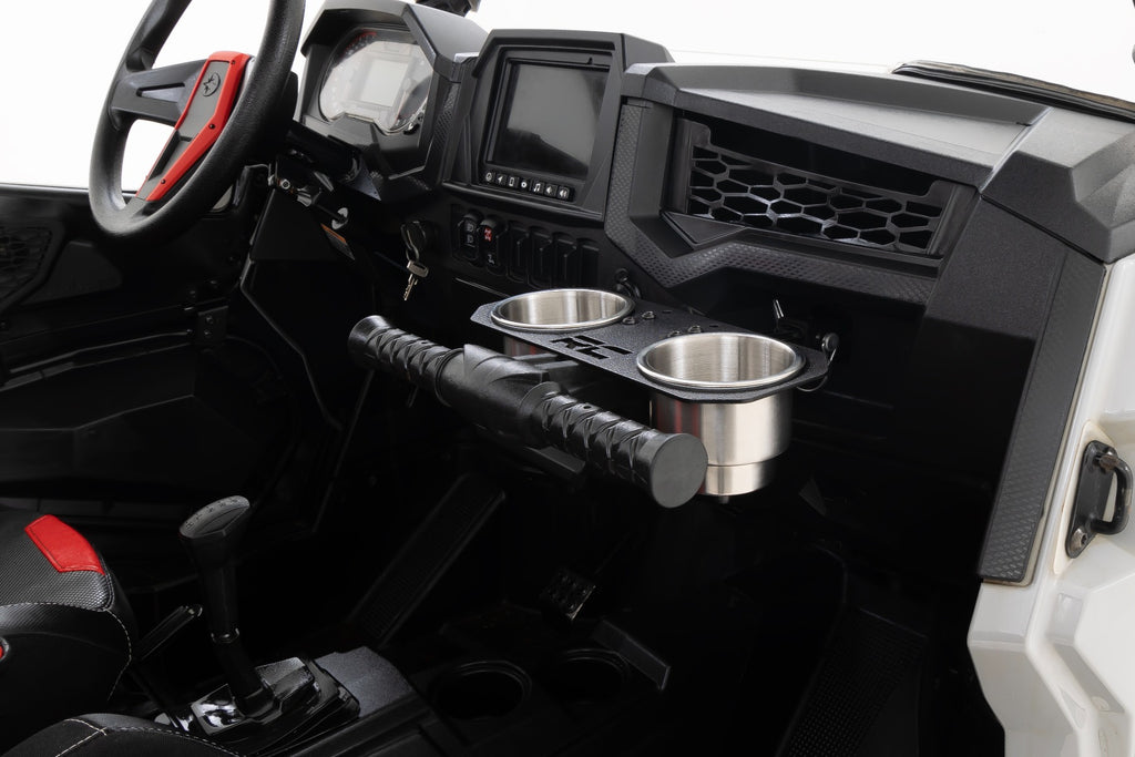 Passenger Grip Handle Dual Cup Holder | Polaris RZR 4 900/RZR S 1000 by Rough Country