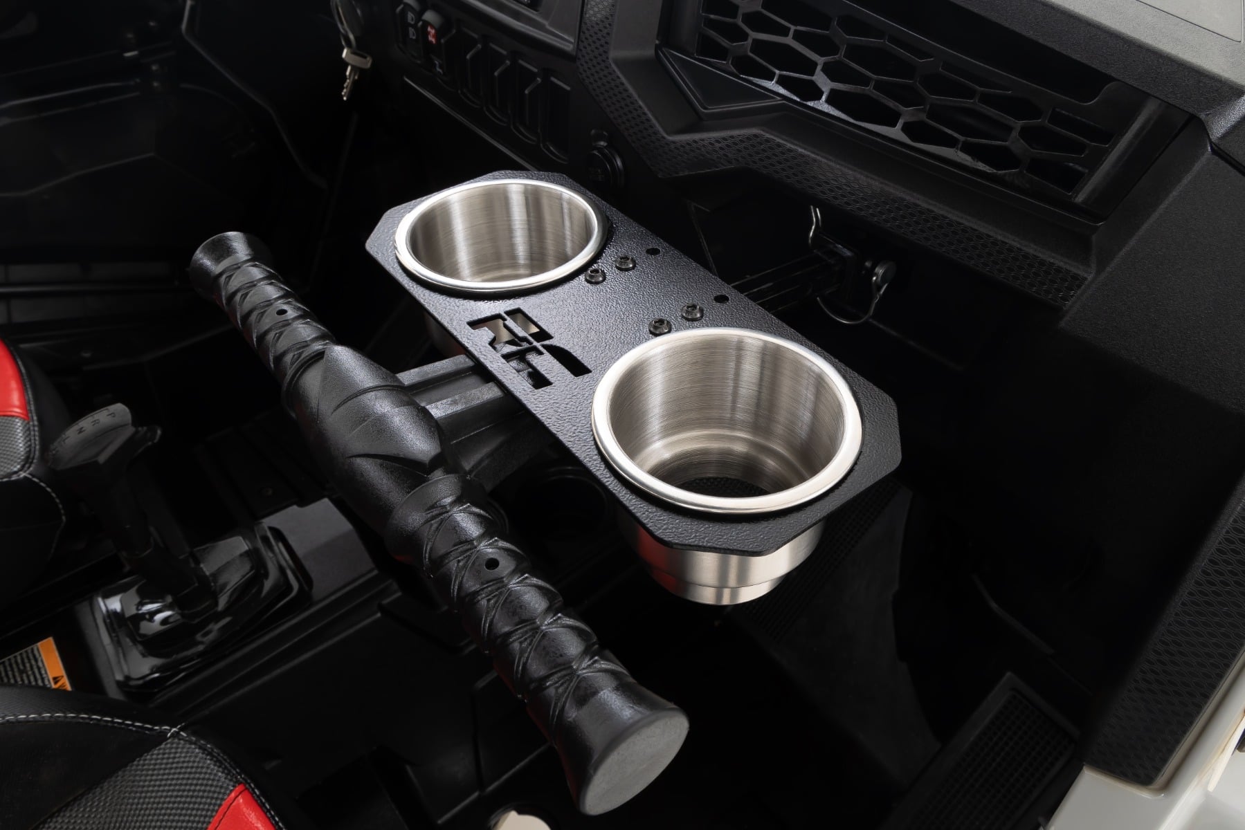 Passenger Grip Handle Dual Cup Holder | Polaris RZR 4 900/RZR S 1000 by Rough Country