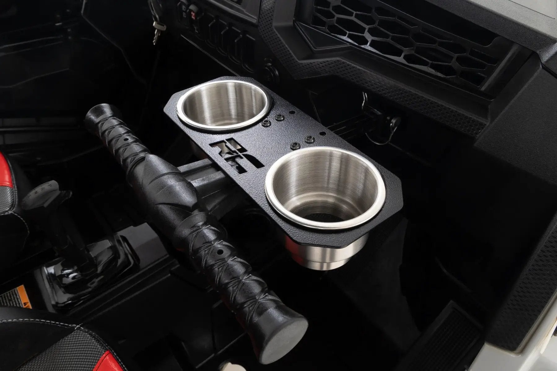 Passenger Grip Handle Dual Cup Holder | Polaris RZR 4 900/RZR S 1000 