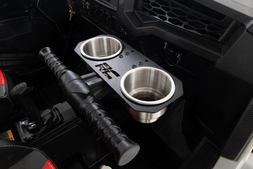 Passenger Grip Handle Dual Cup Holder | Polaris RZR 4 900/RZR S 1000 by Rough Country