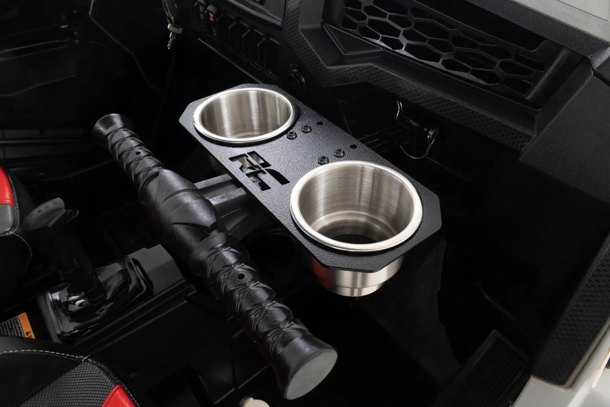 Passenger Grip Handle Dual Cup Holder | Polaris RZR 4 900/RZR S 1000 