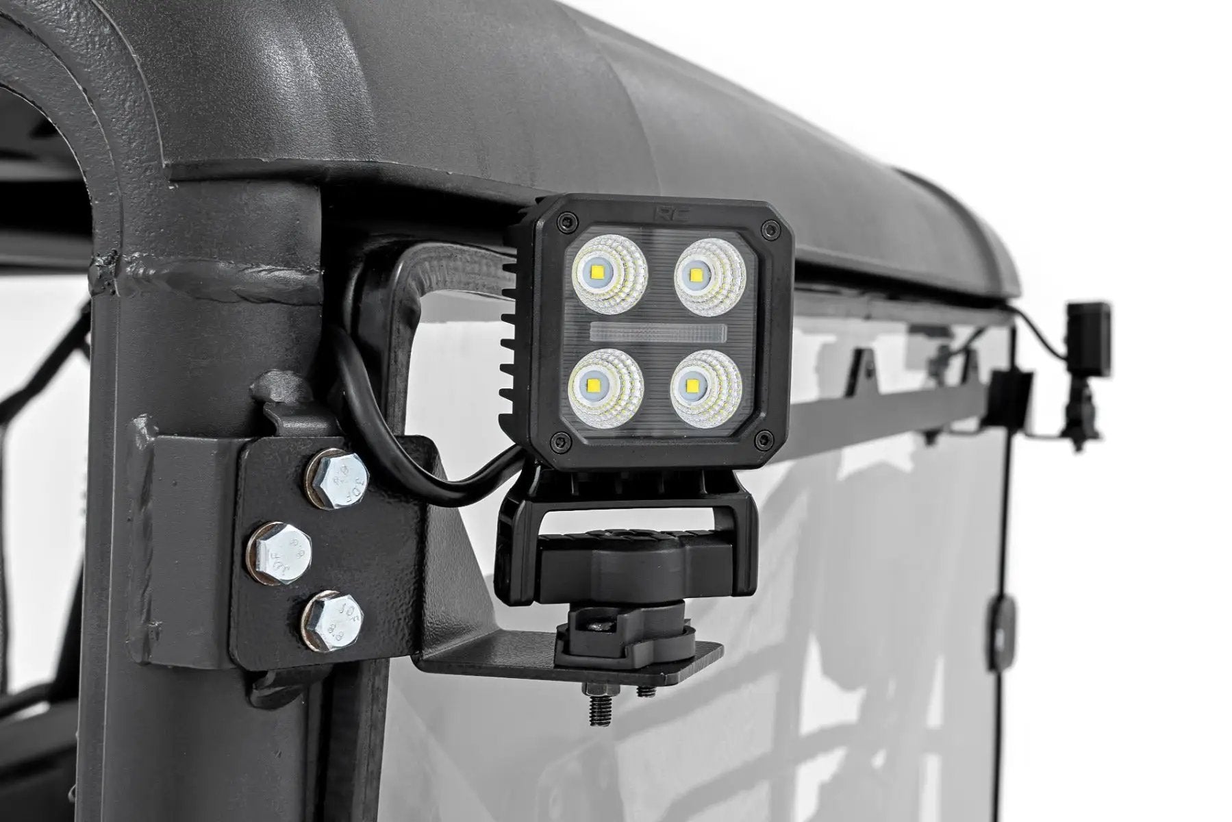 LED Light Kit | Rear Mount | 2" Black Pair | White DRL | CFMOTO UFORCE 1000 by Rough Country