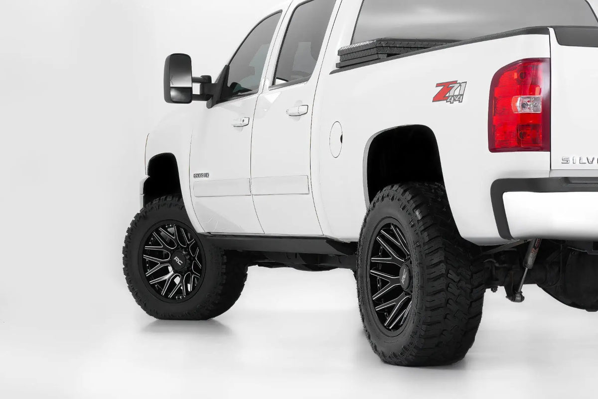 Rough Country 95 Series Wheel | One-Piece | Gloss Black Machined | 20x10 | 8x180 | -19mm by Rough Country