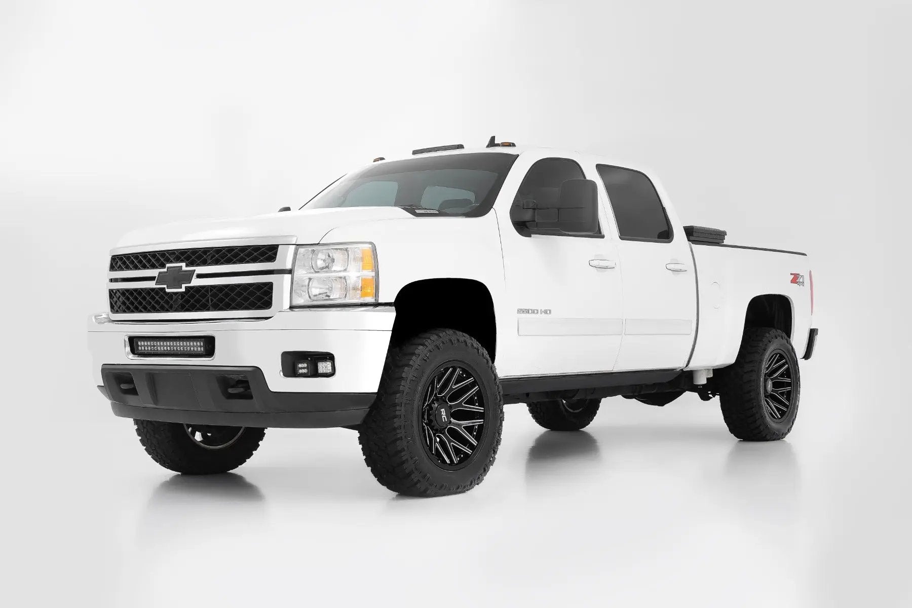 Rough Country 95 Series Wheel | One-Piece | Gloss Black Machined | 20x10 | 8x180 | -19mm by Rough Country